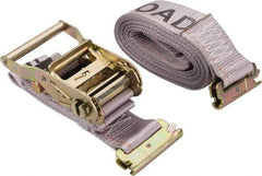 Lift-All - 16' Long x 2" Wide, 1,000 Lb Basket Capacity, 3,000 Lb Vertical Capacity, Polyester Web Sling - Gray - Eagle Tool & Supply