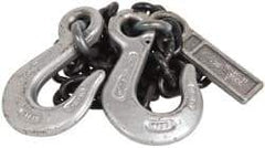 Lift-All - 5' Long x 3-1/2" Wide, 4,300 Lb Basket Capacity, Alloy Steel Web Sling - 4,300 Lb Choker Capacity, SSS Chain Sling, 9/32" Diam Chain, Natural, Single Style - Eagle Tool & Supply