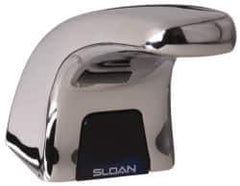 Sloan Valve Co. - Chrome Single Hole Pedestal Electronic & Sensor Faucet without Mixer - Powered by 6 VAC, Standard Spout - Eagle Tool & Supply