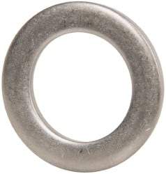 Made in USA - 1/8" Thick, 7/8" Inside x 1-3/8" OD, Round Shim - 3/4" Screw, Uncoated 302/304 Stainless Steel - Eagle Tool & Supply