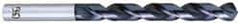 OSG - 12.49934mm 120° Vanadium High Speed Steel Jobber Drill - TiCN Finish, Right Hand Cut, Spiral Flute, Straight Shank, 151mm OAL, Standard Point - Eagle Tool & Supply