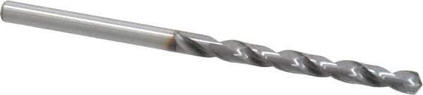 OSG - 4.0005mm 120° Vanadium High Speed Steel Jobber Drill - TiCN Finish, Right Hand Cut, Spiral Flute, Straight Shank, 75mm OAL, Standard Point - Eagle Tool & Supply