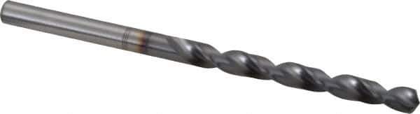 OSG - #12 120° Vanadium High Speed Steel Jobber Drill - TiCN Finish, Right Hand Cut, Spiral Flute, Straight Shank, 86mm OAL, Standard Point - Eagle Tool & Supply