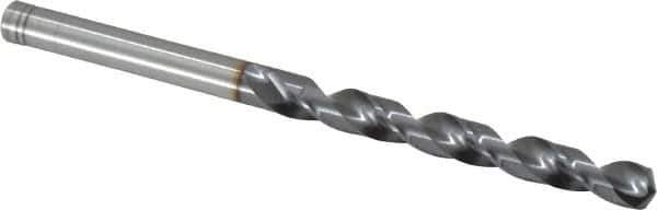 OSG - 5.69976mm 120° Vanadium High Speed Steel Jobber Drill - TiCN Finish, Right Hand Cut, Spiral Flute, Straight Shank, 93mm OAL, Standard Point - Eagle Tool & Supply