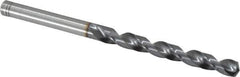 OSG - 5.69976mm 120° Vanadium High Speed Steel Jobber Drill - TiCN Finish, Right Hand Cut, Spiral Flute, Straight Shank, 93mm OAL, Standard Point - Eagle Tool & Supply