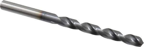 OSG - 6.70052mm 120° Vanadium High Speed Steel Jobber Drill - TiCN Finish, Right Hand Cut, Spiral Flute, Straight Shank, 101mm OAL, Standard Point - Eagle Tool & Supply