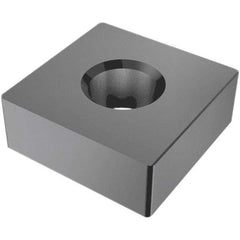 Iscar - SNGA433 T Grade IS8 Ceramic Turning Insert - Uncoated, 90° Square, 1/2" Inscr Circle, 3/16" Thick, 3/64" Corner Radius - Eagle Tool & Supply