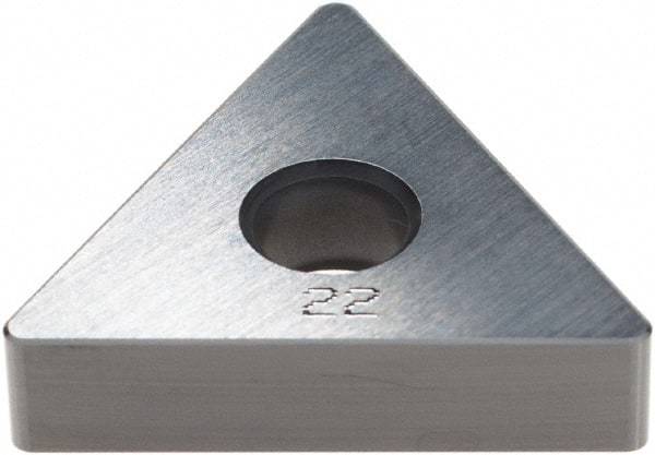 Iscar - TNGA432 Grade IN22 Ceramic Turning Insert - Al2O3/TiCN Finish, 60° Triangle, 1/2" Inscr Circle, 3/16" Thick, 1/32" Corner Radius - Eagle Tool & Supply