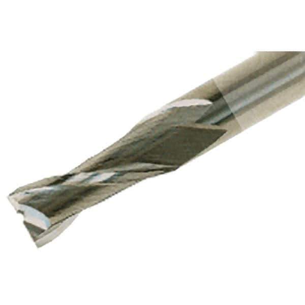 Iscar - 5/8", 1" LOC, 5/8" Shank Diam, 3-1/2" OAL, 2 Flute, Solid Carbide Square End Mill - Single End, TiAlN Finish, Spiral Flute, 30° Helix, Centercutting, Right Hand Cut, Right Hand Flute - Eagle Tool & Supply
