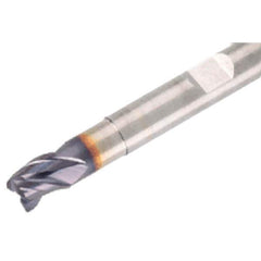 Iscar - 5/8", 3 Flute, Single End, Solid Carbide, Corner Chamfer End Mill - 3-1/2" OAL, 38° Helix, Right Hand Flute, 11/16" LOC, Right Hand Cut, 1-1/4" Extended Reach - Eagle Tool & Supply