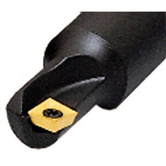 Iscar - 10mm Cut Diam, 5.8mm Max Depth of Cut, 10mm Shank Diam, 80mm OAL, Indexable Square Shoulder End Mill - Cylindrical Shank, 90° Lead Angle, Series Heliquad - Eagle Tool & Supply