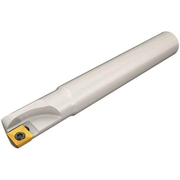 Iscar - 20mm Cut Diam, 22mm Max Depth of Cut, 20mm Shank Diam, 120mm OAL, Indexable Square Shoulder End Mill - Cylindrical Shank, 90° Lead Angle, Through Coolant, Series Heliquad - Eagle Tool & Supply