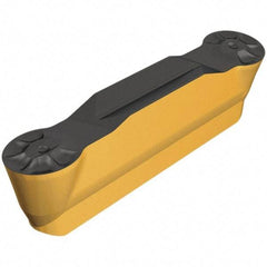 Iscar - 4020GRIP Grade IC418, 4mm Cutting Width Carbide Grooving Insert - 2mm Max Depth of Cut, Neutral, 2mm Corner Radius, TiCN/TiC/Al2O3 Finish - Eagle Tool & Supply