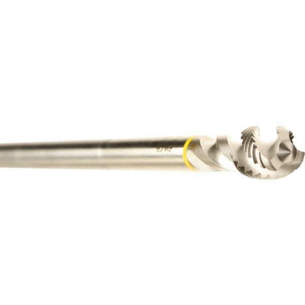 Emuge - M8x1.25 3 Flute Bright Finish Cobalt Spiral Flute Extension Tap - Modified Bottoming Chamfer, 180mm OAL, 6H Class of Fit, Series Enorm - Exact Industrial Supply