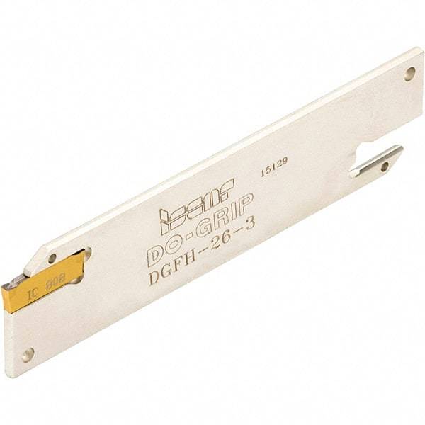 Iscar - 3 to 3.18mm Groove Width, Neutral Cut, DGFH Indexable Grooving Blade - DGN-P, DGN-UT/UA, DGN-Z, DGN/DGNC/DGNM-C, DGN/DGNM-J/JS/JT, DGR-Z/ZS, DGR/L-C DGRC/LC-C, DGR/L-J/JS Insert Style, Series Do-Grip & Heli-Grip - Eagle Tool & Supply