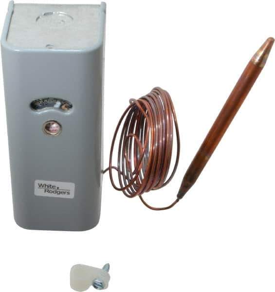 White-Rodgers - Refrigeration Temperature Controls Capillary Length: 8 Ft. Differential: Adjustable 4.5 to 40 F - Eagle Tool & Supply