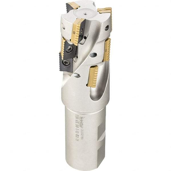 Iscar - 2" Cut Diam, 4.1" Max Depth of Cut, 2" Shank Diam, 8.46" OAL, Indexable Square Shoulder End Mill - P290 AC.T 1806.. Inserts, Weldon Shank, 0° Lead Angle, Through Coolant, Series MillShred - Eagle Tool & Supply