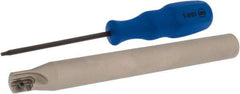 Iscar - 1/2" Cut Diam, 0.394" Max Depth of Cut, 5/8" Shank Diam, 6" OAL, Indexable Square Shoulder End Mill - Cylindrical Shank, 90° Lead Angle, Series Heli2000 - Eagle Tool & Supply