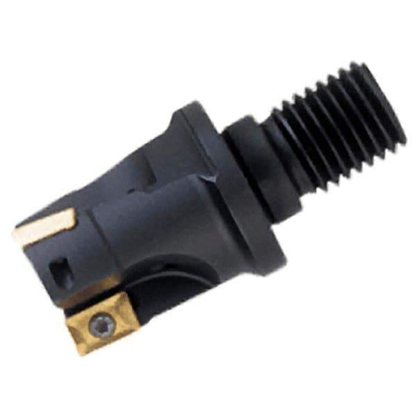 Iscar - 3/4" Cut Diam, 0.394" Max Depth of Cut, Indexable Square Shoulder End Mill - M10 Modular Connection, 90° Lead Angle, Through Coolant, Series FlexFit, Heli2000 - Eagle Tool & Supply