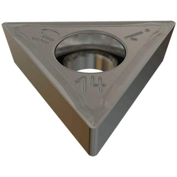 Iscar - TCMT31 14 Grade IC428 Carbide Milling Insert - TiC/Al2O3 Finish, 3/8" Inscribed Circle, 0.156" Thick, 0.41mm Corner Radius - Eagle Tool & Supply