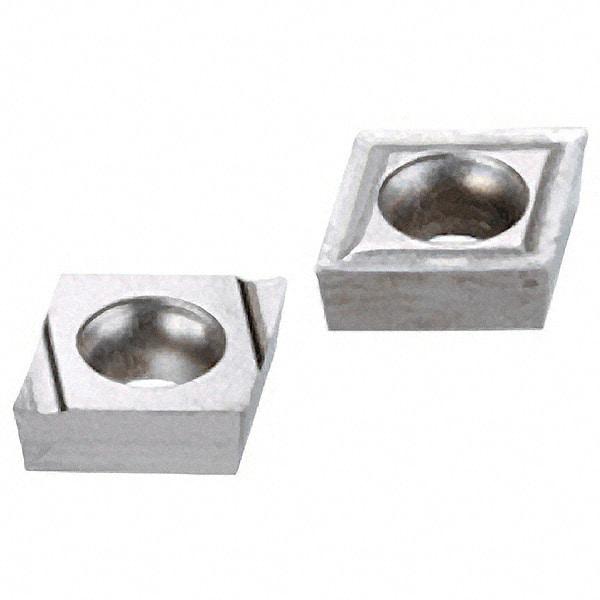 Iscar - CCGT2-0 Grade IC20 Carbide Turning Insert - Uncoated, 80° Diamond, 1/4" Inscr Circle, 3/32" Thick, 0.0079" Corner Radius - Eagle Tool & Supply