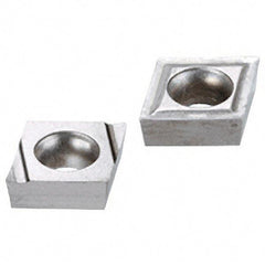 Iscar - CCGT2-0 Grade IC20 Carbide Turning Insert - Uncoated, 80° Diamond, 1/4" Inscr Circle, 3/32" Thick, 0.0079" Corner Radius - Eagle Tool & Supply