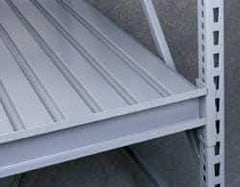 Tennsco - 72" Wide, 9/16" High, Open Shelving Corrugated Steel Decking - Steel, 24" Deep, Use with Tennsco Bulk Storage Rack - Eagle Tool & Supply