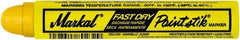 Markal - Yellow Paint Marker - Round Crayon Tip, Alcohol Base Ink - Eagle Tool & Supply