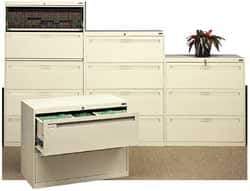 Tennsco - 1-7/16 Inch Wide x 15-3/4 Inch Deep x 7/8 Inch High, Lateral File Cabinet - Steel, Black - Eagle Tool & Supply