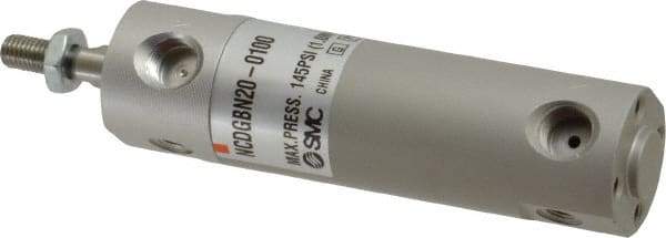 SMC PNEUMATICS - 3/4" Bore Double Acting Air Cylinder - 1/8 Port, 1/4-28 Rod Thread, 140 Max psi, 40 to 140°F - Eagle Tool & Supply