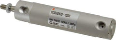 SMC PNEUMATICS - 3/4" Bore Double Acting Air Cylinder - 1/8 Port, 1/4-28 Rod Thread, 140 Max psi, 40 to 140°F - Eagle Tool & Supply