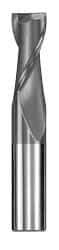 SGS - 29/64", 1" LOC, 1/2" Shank Diam, 3" OAL, 2 Flute, Solid Carbide Square End Mill - Single End, AlTiN Finish, Spiral Flute, 30° Helix, Centercutting, Right Hand Cut, Right Hand Flute, Series 3 - Eagle Tool & Supply