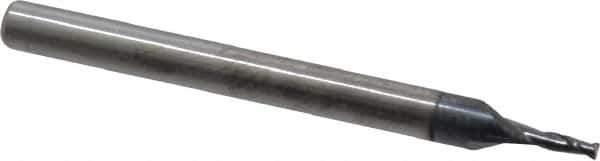 SGS - 3/64", 7/64" LOC, 1/8" Shank Diam, 1-1/2" OAL, 2 Flute, Solid Carbide Square End Mill - Single End, AlTiN Finish, Spiral Flute, 30° Helix, Centercutting, Right Hand Cut, Right Hand Flute, Series 3 - Eagle Tool & Supply