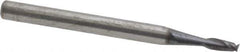 SGS - 5/64", 3/16" LOC, 1/8" Shank Diam, 1-1/2" OAL, 2 Flute, Solid Carbide Square End Mill - Single End, AlTiN Finish, Spiral Flute, 30° Helix, Centercutting, Right Hand Cut, Right Hand Flute, Series 3 - Eagle Tool & Supply