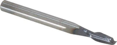 SGS - 5/32", 1/2" LOC, 3/16" Shank Diam, 2" OAL, 2 Flute, Solid Carbide Square End Mill - Single End, AlTiN Finish, Spiral Flute, 30° Helix, Centercutting, Right Hand Cut, Right Hand Flute, Series 3 - Eagle Tool & Supply
