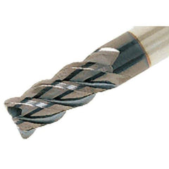 Iscar - 20mm, 4 Flute, Single End, Solid Carbide, 3mm Corner Radius End Mill - 104mm OAL, 45° Helix, Right Hand Flute, 38mm LOC, Right Hand Cut - Eagle Tool & Supply