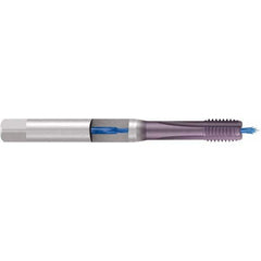 Emuge - M5x0.80 Metric 6H 0 Flute TiCN Finish Cobalt Machine Tap - Eagle Tool & Supply