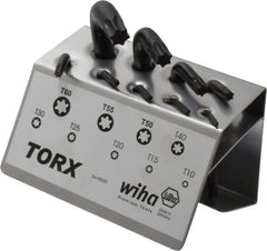 Wiha - 9 Piece T10 to T60 L-Key Short Arm Torx Key Set - T10, T15, T20, T25, T30, T40, T50, T55, T60 Torx Size - Eagle Tool & Supply