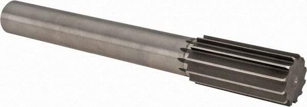 Made in USA - 1-7/8" High Speed Steel 12 Flute Chucking Reamer - Straight Flute, 1-1/2" Straight Shank, 4" Flute Length, 14" OAL - Eagle Tool & Supply