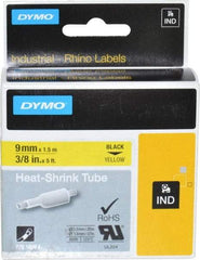 Dymo - 60" Long, Yellow Heat Shrinkable Polyolefin Heat Shrink Tubing - For RhinoPRO 3000 - Eagle Tool & Supply