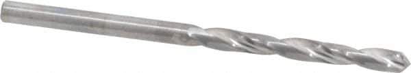 Onsrud - 1/8" 118° Solid Carbide Jobber Drill - Bright Finish, Right Hand Cut, Spiral Flute, Straight Shank, 2-1/4" OAL, Faceted Point - Eagle Tool & Supply