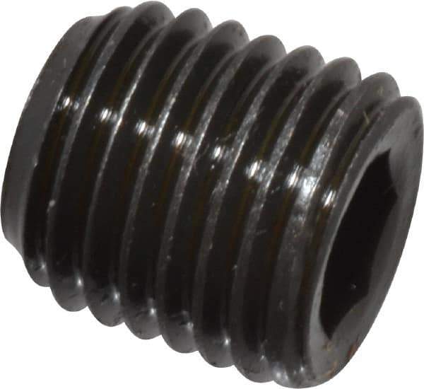 Value Collection - 1/16-27, 5/16" OAL, Alloy Steel Socket Pressure Plug - Uncoated, 3/4" Taper per Foot, 5/32" Hex Key - Eagle Tool & Supply