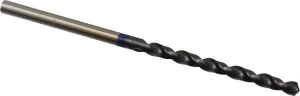 Accupro - #36 120° Cobalt Jobber Drill - TiAlN Finish, Right Hand Cut, Spiral Flute, Straight Shank, 61mm OAL, Split Point - Eagle Tool & Supply