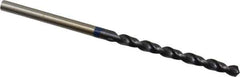 Accupro - #36 120° Cobalt Jobber Drill - TiAlN Finish, Right Hand Cut, Spiral Flute, Straight Shank, 61mm OAL, Split Point - Eagle Tool & Supply