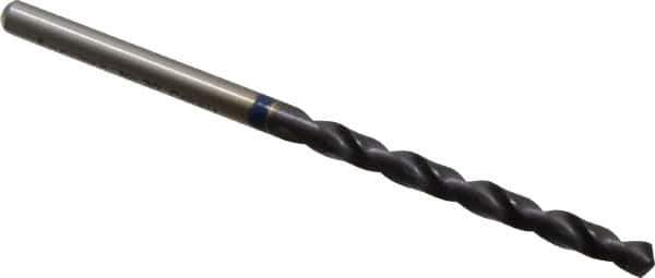 Accupro - #30 120° Cobalt Jobber Drill - TiAlN Finish, Right Hand Cut, Spiral Flute, Straight Shank, 65mm OAL, Split Point - Eagle Tool & Supply