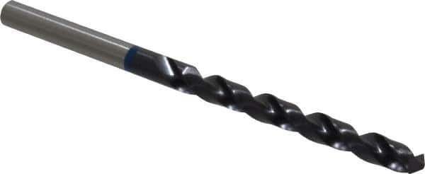 Accupro - #8 120° Cobalt Jobber Drill - TiAlN Finish, Right Hand Cut, Spiral Flute, Straight Shank, 86mm OAL, Split Point - Eagle Tool & Supply