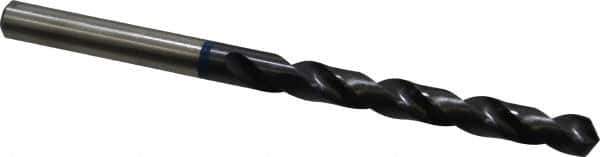 Accupro - Letter F 120° Cobalt Jobber Drill - TiAlN Finish, Right Hand Cut, Spiral Flute, Straight Shank, 101mm OAL, Faceted Point - Eagle Tool & Supply