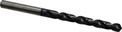 Accupro - Letter F 120° Cobalt Jobber Drill - TiAlN Finish, Right Hand Cut, Spiral Flute, Straight Shank, 101mm OAL, Faceted Point - Eagle Tool & Supply
