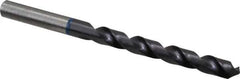 Accupro - 8mm 120° Cobalt Jobber Drill - TiAlN Finish, Right Hand Cut, Spiral Flute, Straight Shank, 117mm OAL, Faceted Point - Eagle Tool & Supply