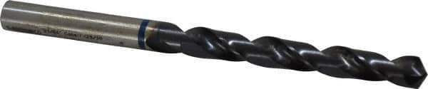 Accupro - 21/64" 120° Cobalt Jobber Drill - TiAlN Finish, Right Hand Cut, Spiral Flute, Straight Shank, 117mm OAL, Faceted Point - Eagle Tool & Supply